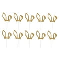 thumbnail image 4 of MLINS Golden Bunny Ear Cake Toppers 12pcs Glitter Paper Cupcake Picks for Easter Party Decorations, 4 of 8