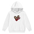 thumbnail image 6 of oqasdz Valentine's Day Girls Sweatsuit Leopard Heart Print Hooded Sweatshirts And Joggers Pants Cozy 2 Piece Sports Active Outfit For Toddler And Kids, 6 of 6