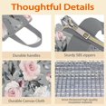 thumbnail image 4 of Pioneer Flower Floral Print Pattern Insulated Lunch Bag for Women & Adults,Large Portable Soft Cooler Lunch Bag,Thermal Food Storage Tote with Pearl Cotton,8.66L,8.75x5.75x9.5 Inch, 4 of 6