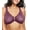Black Plum, variant on Lacey T-Back Front-Closure WonderWire Underwire  Bra 9246 (Women's & Women's Plus)