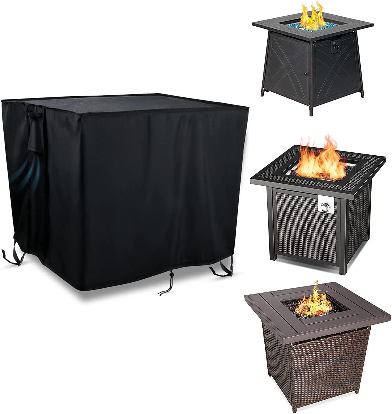Saking Fire Pit Cover,30Inch Patio Fire Pit Covers Square Gas Firepit