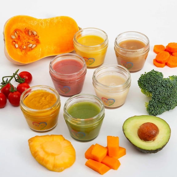 4 oz. Glass Baby Food Containers (12-Pack)