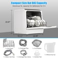 thumbnail image 6 of Ataucjin Portable Dishwasher,Countertop Dishwasher 5L Water Tank,5 Washing Programs & High-Temp Air-Dry Function,Tabletop Small Dishwasher with 360°pray and Baby Care for Apartments,No Hookup Needed, 6 of 7
