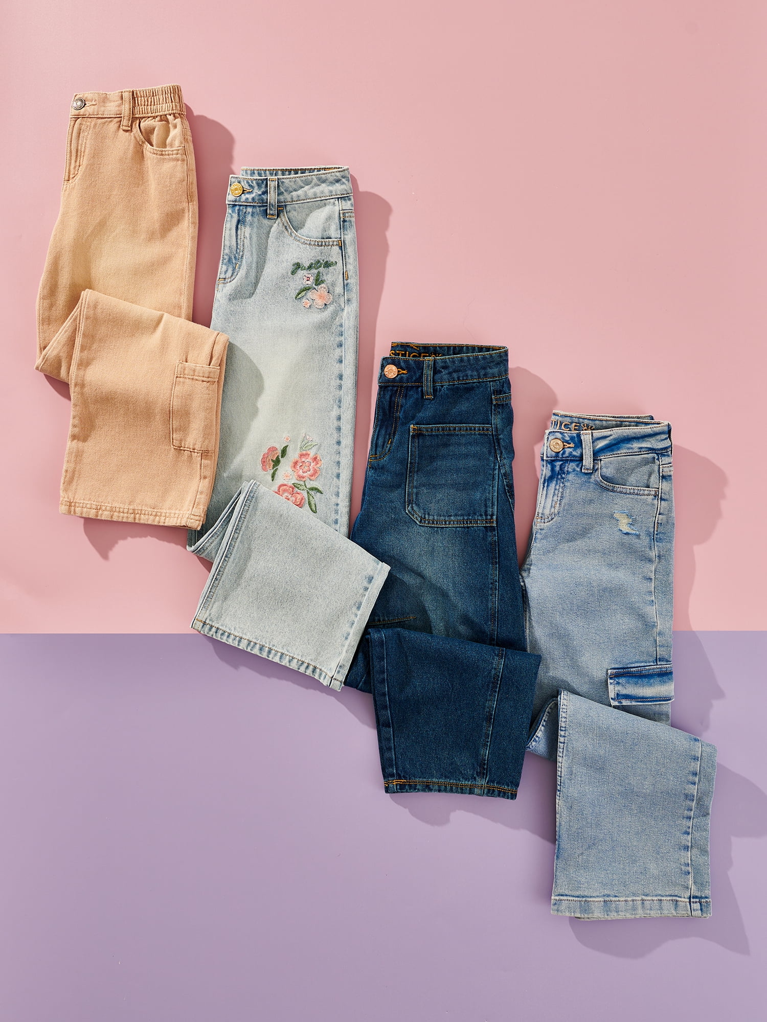 Justice Girl's Barrel Jean, Sizes 6-18, Slim & Plus