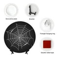 thumbnail image 4 of Balery A Web With A Spider Print Bone China Decorative Plate Ceramic Dinner Plates Art Crafts with Display Stand-6in, 4 of 6
