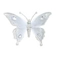 thumbnail image 2 of Clearance Under $2 Silver Butterfly Ornament, 3D Glitter Christmas Decor, 1PC, 16.5x12.5cm, Tree Wreath, Silver (C), 2 of 5