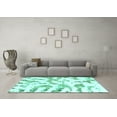 thumbnail image 3 of Ahgly Company Machine Washable Indoor Rectangle Abstract Turquoise Blue Modern Area Rugs, 5' x 8', 3 of 4