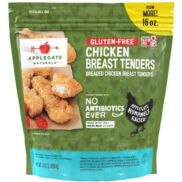 Applegate Gluten Free Breaded Chicken Breast Tenders, 16 Ounce 6 per