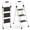 White, variant on ASoopher Folding 3 Step Ladder, Heavy Sturdy Steel Portable 3 Step Stool with Handrail, Safe-Lock Design, For Kitchen, Garage & Outdoor Use, Black