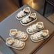 thumbnail image 2 of Sandalias de media caña para niños, sandalias de suela suave antipatadas, sandalias de cuero para niños y niñas, zapatos con agujeros, 2 of 6