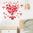 thumbnail image 4 of Love Heart Hot Air Balloon Wall Stickers Romantic Decals Vinyl Peel and Stick for Wedding Anniversary Birthday Valentine's Day Living Room Bedroom Wall Art Decor, 4 of 6