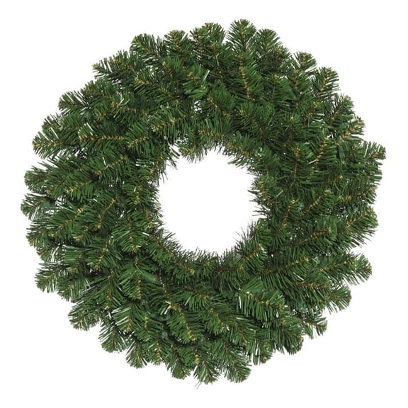 Pemberly Row 30" Plastic Oregon Fir Unlit Artificial Christmas Wreath in Green