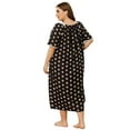 thumbnail image 6 of Topumt Womens Plus Size Square Neck Floral Nightgowns Casual Loose Long Sleep Dress, 6 of 7
