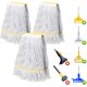 thumbnail image 1 of wonima02 3 Pack Heavy Duty Commercial Mop Head Replacement,Wet Industrial Cotton Looped End String Mops Refill for Floor Cleaning,Yellow, 1 of 1
