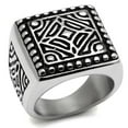 thumbnail image 1 of Bague en Acier Inoxydable Poli pour Homme Sans Stone in No Stone - Taille 8, 1 of 1