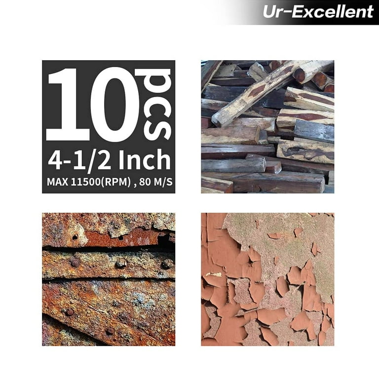 Buy Ur-Excellent 4-1/2 X7/8 Stripping Discs Rust Remover Wheel Remove Paint And Oxidation Poly Strip Wheel Disc Abrasive Angle Grinding Wheel 5