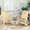 2 PCS Wood Rocking Chair, variant on Outdoor Wooden Rocking Chair, Patio Log Rustic Adirondack Porch Rocker, All Weather Solid Wood Rocker Chair with High Back & Slatted Seat for Indoor, Backyard, Garden (Set of 2, Natural)
