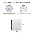 thumbnail image 3 of White Extra Wide Shower Curtain Polyester 16 Rings 95"W x 79"H, 3 of 4