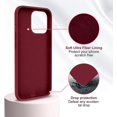 thumbnail image 3 of IBAOLEA Liquid Silicone Case Compatible with iPhone 13 Pro [6.1 inch]，Ultra Slim Protective Bumper Case with Full Body Cover Anti-Scratch Microfiber Lining (Red), 3 of 7
