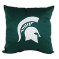 thumbnail image 1 of College Covers MSUDP18 16 x 16 in. Michigan State Spartans Decorative Pillow with Unique Logos on Both Sides, 2 Color, 1 of 1