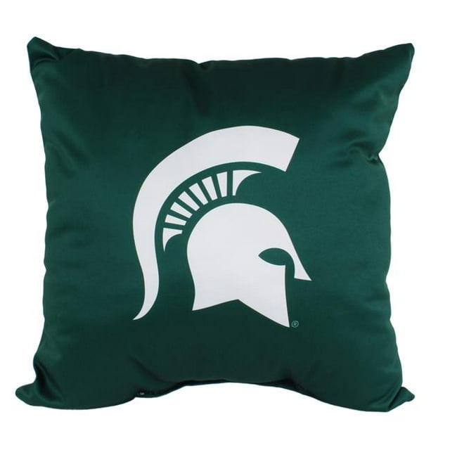 College Covers MSUDP18 16 x 16 in. Michigan State Spartans Decorative Pillow with Unique Logos on Both Sides, 2 Color