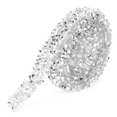 thumbnail image 1 of Rollo de envoltura de malla de diamante para bricolaje, decoración de cinta de diamantes de imitación de cristal (blanco plateado), 1 of 8