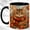 Black, variant on Tabby Cat Coffee Mug, Autumn Animal Mug, Ceramic 11 oz