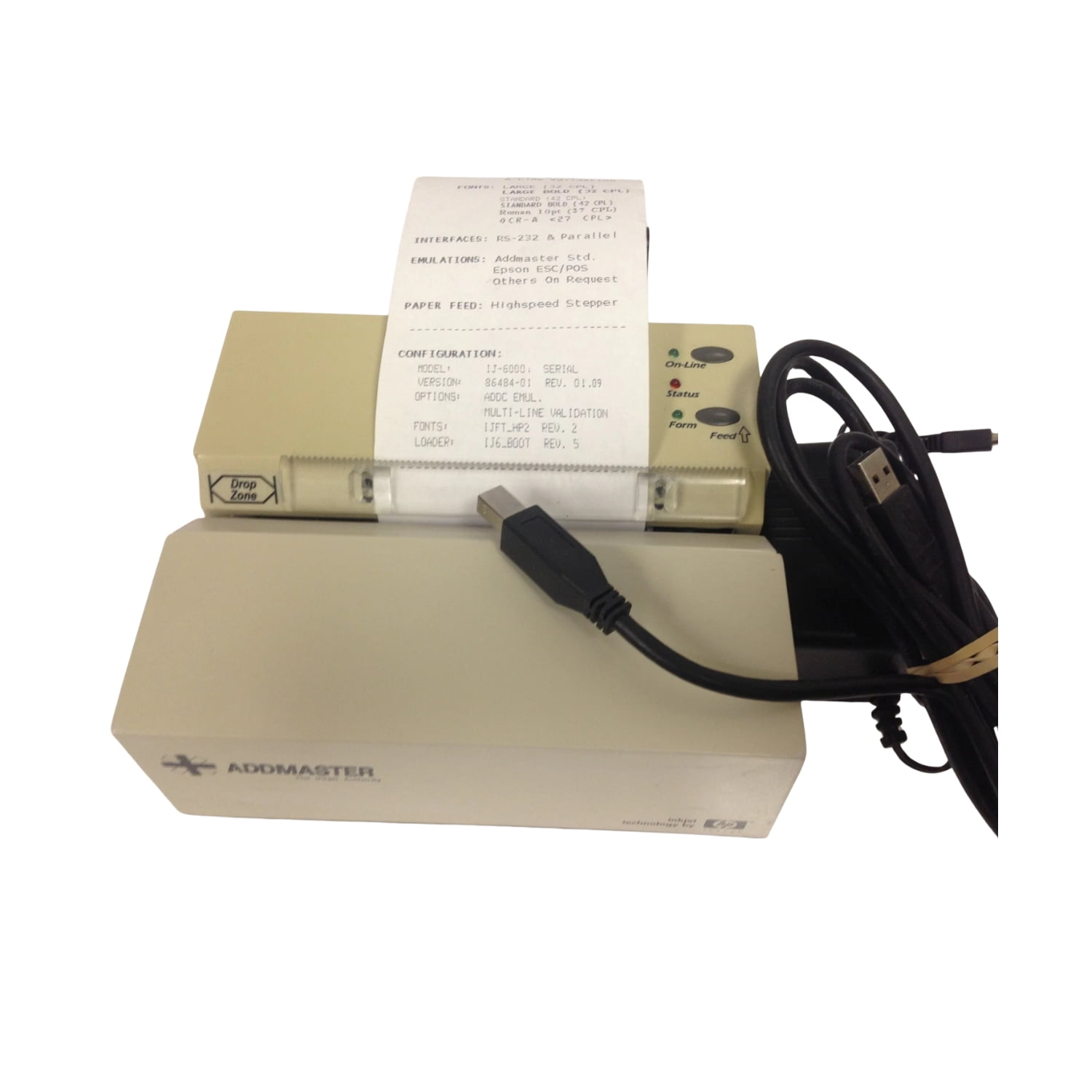 Restored Addmaster IJ6080-11 Validation Receipt Printer, USB/Serial ...