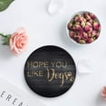 thumbnail image 4 of RYLABLUE Hope You Like Dogs Wooden Set of 6 Round Coaster for Drinks, Absorbent Ceramic Stone Coasters Cup Mat with Cork Base for Home Kitchen Room Coffee Table Bar Decor, 4 of 5