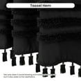 thumbnail image 2 of Inhousolu Woven Fabric Shower Curtain 256GSM, Tufted Striped, Waterproof & Wrinkle Free, Weighted Hem, 72x72 inch, Black, 2 of 7