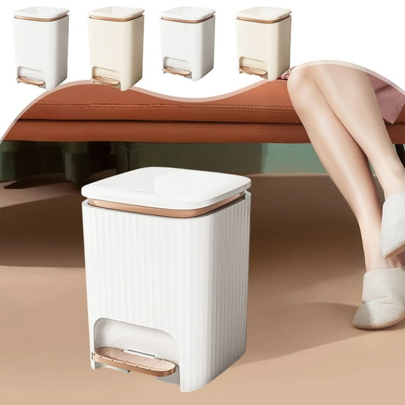 Step Trash Can under $5! Xqxayjr Foot Pedal Trash Can with Lid, Large Capacity Household Waste Bin, Kitchen Bathroom Garbage Bin, Bedroom Office Trash Container