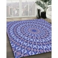 thumbnail image 3 of Ahgly Company Machine Washable Indoor Round Transitional Purple Mimosa Purple Area Rugs, 7' Round, 3 of 7