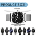 thumbnail image 2 of HUASHENG Fashionable Men's Mesh Watch Thin Calendar Men's Student Watch, 2 of 8
