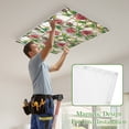 4 Pcs Red Roses Fluorescent Light Covers Vines Lines Stained Glass ...