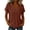 Brown, variant on Women's Crinkle Textured Short Sleeve V Neck Blouse, Casual Loose Fit Lightweight Tunic Top