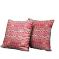 thumbnail image 3 of 20" x 20" Red Blown Seam Paisley Indoor Outdoor Throw Pillow, 3 of 5