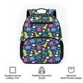 thumbnail image 6 of KUIFORTI Dinosaur Flower Toddler Backpack for Boys Girls Kids School Bag with Multiple Storage Pockets Adjustable Straps for Preschool Kindergarten Back to School Supplies, 6 of 7