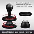 thumbnail image 3 of Magnetic Door Stopper, Black Door Stoppers, Floor Mount Wall Mount Magnetic Door Catch, Soft Strong Magnetic Door Holder, Oil Rubbed Stainless Steel M, 3 of 5