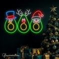 thumbnail image 2 of Glowneon Christmas Avocado Neon Sign, Santa Avocado Led Sign, Reindeer Avocado Wall Art, 2 of 4