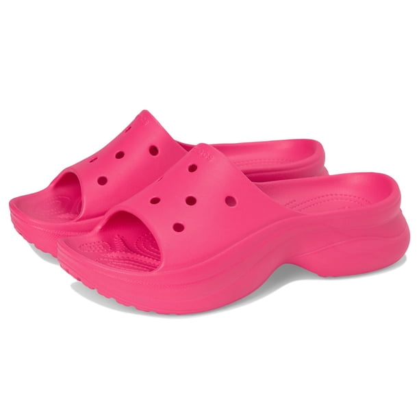 Sandalias Crocs Bae Slide Plataforma Dragon Fruit Mujer 6 M