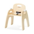 thumbnail image 5 of Foundations Easy Serve 13" Low Wood Feeding Chairs with Dishwasher Safe Tray, Stackable Toddler Chairs, 2 Pack, 5 of 6