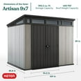 Keter Artisan 9x7 Foot Large Outdoor Shed for Backyard & Garden Storage