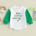 thumbnail image 2 of Coerni St Patricks Day Outfit Baby Boy Girl Long Sleeve Bubble Romper Sweatshirt Toddler Oversized Bodysuit Casual Clothes, 2 of 8