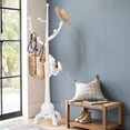 thumbnail image 3 of WOOW DEPOT Large Wood Coat Rack Heavy Duty Freestanding Clothes Hanger Stand w/ Stable Base & 8 Tree Branch Hooks for Entryway Hallway Bedroom, 3 of 10