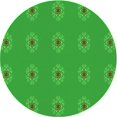 thumbnail image 1 of Ahgly Company Machine Washable Indoor Round Transitional Lime Green Area Rugs, 5' Round, 1 of 7