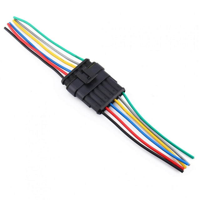 Enchufe auto del conector eléctrico del alambre del coche de la manera de la prenda impermeable 6 Pin Jadeshay A