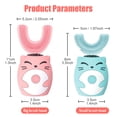 thumbnail image 4 of Cepillo de dientes eléctrico sónico para niños de silicona de 360 grados, automático, recargable por USB, cepillo de dientes inteligente para niños en forma de U, 4 of 5