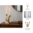 thumbnail image 5 of Decorative Giraffe Inspired Taper Candle Holder for Home Decor - Artisitic Candlestick Holder for Coffee Table Decor and Dining Table Centerpieces - Unique Candle Stand Holder for House - 6", Gold, 5 of 12