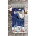 thumbnail image 3 of Ambesonne Christmas Quilted Bedspread Set 2 Pcs, Winter Landscape, Twin Size, White Blue, 3 of 3