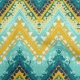 thumbnail image 1 of oneOone Viscose Jersey Turquoise Blue Fabric Chevron Quilting Supplies Print Sewing Fabric By The Yard 60 Inch Wide, 1 of 4